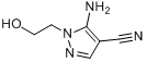1-羟乙基-4-氰基-5-氨基吡唑分子式结构图