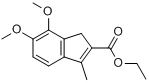 6,7-二甲氧基-3-甲基茚-2-甲酸乙酯;6,7-二甲氧基-3-甲基茚-2-甲酸乙酯;茚-6,7-二甲氧基-3-甲基-2-乙氧甲酰?分子式结构图