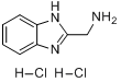 2-(氨甲基)苯并咪唑二盐酸盐水合物分子式结构图