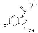 3-羟甲基-5-甲氧基吲哚-1-羧酸叔丁酯分子式结构图