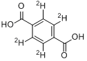 对邻苯二酸-d4;1,4-苯-d4-二羧酸分子式结构图