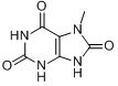 7-甲基尿酸;7-甲基尿酸;7-甲基-2,6,8-三羟基嘌呤分子式结构图