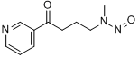 4-N-亚硝基甲基氨-1-(3-吡啶基)丁酮;4-甲基亚硝胺基-1-3-吡啶基-1-丁酮(NNK)分子式结构图