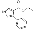 4-苯基吡咯-3-甲酸乙酯分子式结构图