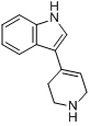 3-(1,2,3,6-四氢吡啶-4-基)-1H-吲哚分子式结构图