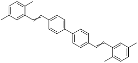 4,4'-二(2,5-二甲基苯乙烯基)联苯;4,4'-双(2-(2,5-二甲基苯基)乙烯基)-1,1'-二苯分子式结构图