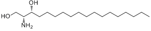DL-threo-二氢鞘氨醇;DL-threo-1,3-二羟基-2-氨基十八烷分子式结构图