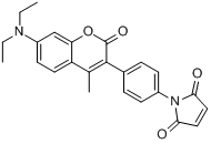 7-二乙氨基-3-(4-马来酸亚胺苯基-4-甲基香豆素分子式结构图