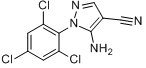 5-氨基-4-氰基(1-2,4,6-三氯苯甲基)吡唑分子式结构图