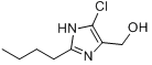 2-丁基-4-氯-5-(羟甲基)咪唑分子式结构图