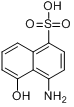 1-氨基-8-萘酚-4-磺酸;S酸;芝加哥S酸;8-氨基-1-萘酚-5-磺酸分子式结构图