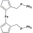 1,1ˊ-双[(二苯膦)甲基]二茂铁分子式结构图