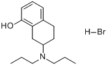 (±)-8-羟基-2-(二丙基氨基)四氢萘氢溴酸盐分子式结构图