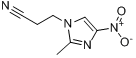 3-(2-甲基-4-硝基-1H-咪唑-1-基)丙腈分子式结构图