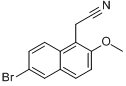 (6-溴-2-甲氧基-1-萘基)乙腈分子式结构图