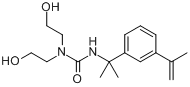 N,N-双(2-羟基乙基)-N-(alpha,alpha-二甲基-3-异丙烯苯)脲分子式结构图