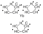 三(环戊二烯基),镱(III);三(环戊二烯)化镱分子式结构图