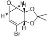 [3aS-(3aα,5aβ,6aβ,6bα)]-4-溴-3a,5a,6a,6b-四羟基-2,2-二甲基oxireno[e]-苯并间二氧杂环戊烯分子式结构图