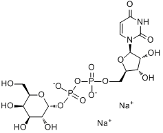 UDP-α-D半乳糖二钠盐分子式结构图