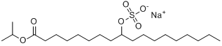 9-磺酰氧基十八酸[1-(1-甲基乙基)]酯钠盐英文名称：Isopropyl9-(sodiumsulfooxy)octadecanoate;9-磺酰氧基?分子式结构图