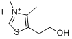 5-(2-羟基乙基)-3,4-二甲硫基唑碘正离子分子式结构图