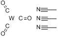 三(乙酰腈)三羰基钨分子式结构图