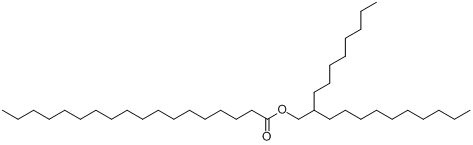 硬脂酸-2-辛基十二烷醇酯英文名称：Octadecanoicacid,2-octyldodecylester;硬脂酸-2-辛基十二烷醇酯分子式结构图