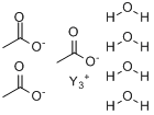 四水合乙酸钇(III)分子式结构图