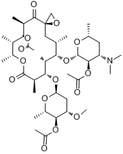 竹桃霉素三乙酸酯;醋竹桃霉素分子式结构图