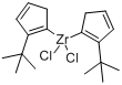 二(t-丁基环戊二烯基)二氯化锆(IV)分子式结构图