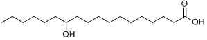 氢化蓖麻油酸;氢化蓖麻油酸;DL-12-羟基硬脂酸分子式结构图