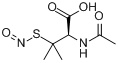 S-亚硝基-N-乙酰-DL-青霉胺;N-乙酰基-3-(硫代亚硝基)-DL-缬氨酸分子式结构图