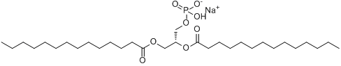 1,2-二豆蔻酰-sn-甘油-3-磷酸单钠盐分子式结构图