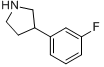 3-(3-氟苯基)吡咯烷分子式结构图