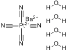 四氰基铂酸钡(II)四水合物;四氰铂酸盐(II) 四水合物分子式结构图