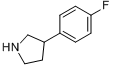 3-(4-氟苯基)吡咯烷分子式结构图