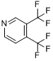 3,4-双(三氟甲基)吡啶分子式结构图
