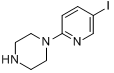 1-(5-碘-2-吡啶基)哌嗪分子式结构图