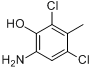 2-氨基-4,6-二氯-5-甲基苯酚分子式结构图