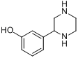 3-(2-哌嗪)苯酚分子式结构图