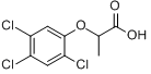 2-(2,4,5-三氯苯氧)-丙酸;2-(2,4,5-三氯苯氧基)丙酸分子式结构图