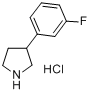 3-(3-氟苯基)吡咯烷盐酸盐分子式结构图