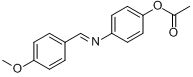 N-(4-甲氧亚苄基)-4-乙酰氧基苯胺分子式结构图