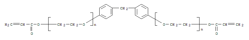 二苯酚F乙氧酸(2 EO/苯基)二丙烯酰酸分子式结构图