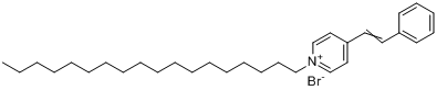N-正十八烷基-4-苯乙烯基吡啶溴;N-硬脂-4-芪唑溴铵分子式结构图