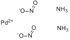 反-二氨合二硝基钯(II)分子式结构图