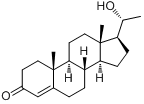 20β-羟基黄体酮;20β-羟基黄体酮;20β-羟基孕甾酮；20β-羟基-4-妊烯-3-酮；4-妊烯-20β-醇-3-酮分子式结构图