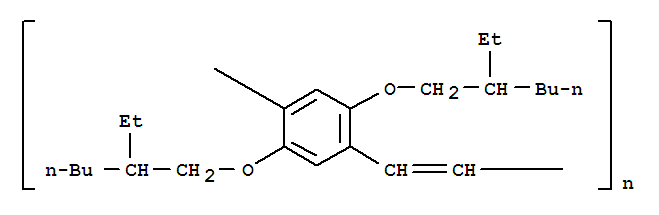 聚[2-(2,5-双(2-乙基己氧基)苯基)-1,4-苯基亚乙烯酯分子式结构图