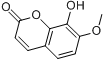 8-羟基-7-甲氧基香豆素;瑞香素-7-甲醚分子式结构图