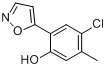 4-氯-2-(5-异恶唑基)-5-甲基苯酚分子式结构图